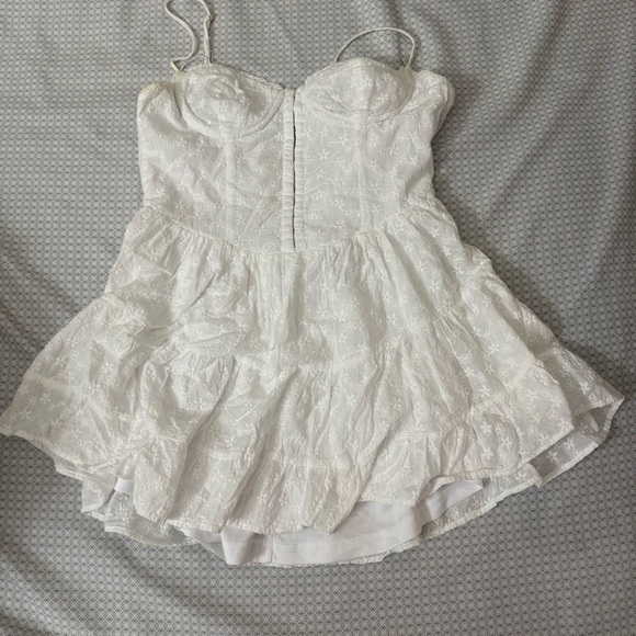 Cotton Candy LA Bustier Mini Dress - S - White Lace Floral - Picture 1 of 7